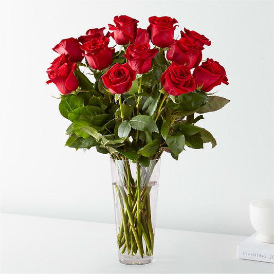 Long Stem Red Rose Bouquet – BUSSE AND RIECK FLOWERS PLANTS & GIFTS, Kankakee IL