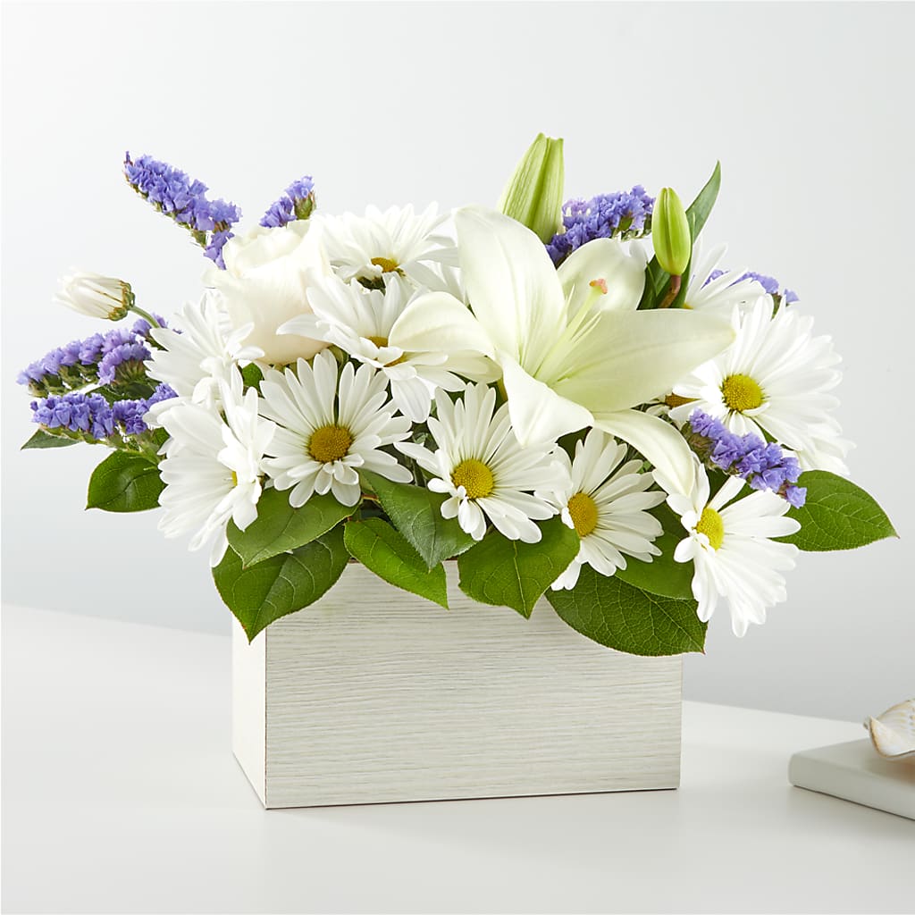 Beyond Blue Box Bouquet – BUSSE AND RIECK FLOWERS PLANTS & GIFTS, Kankakee IL