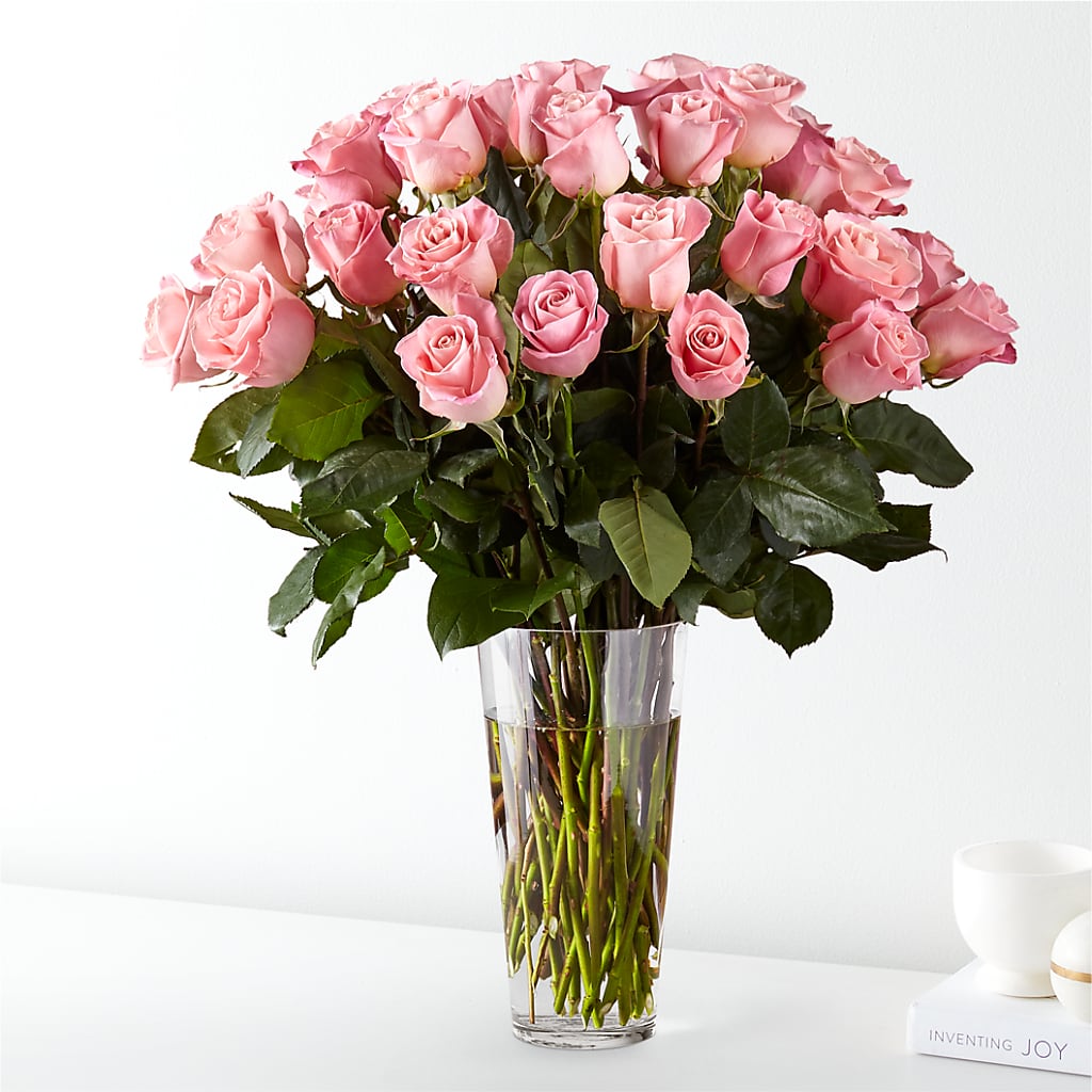 Long Stem Pink Rose Bouquet – BUSSE AND RIECK FLOWERS PLANTS & GIFTS, Kankakee IL
