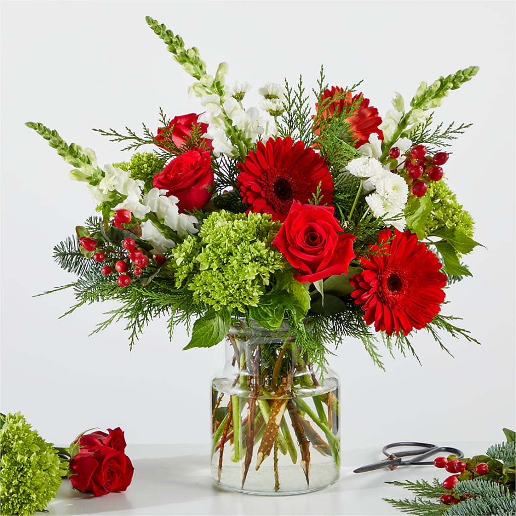 Merry Moment Bouquet – A Florist Original – BUSSE AND RIECK FLOWERS PLANTS & GIFTS, Kankakee IL