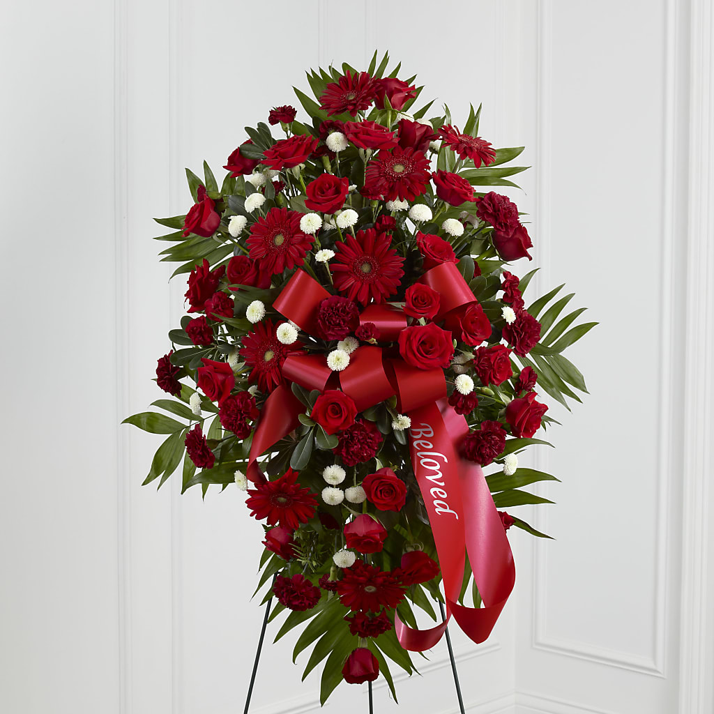 Treasured Memories Standing Spray – BUSSE AND RIECK FLOWERS PLANTS & GIFTS, Kankakee IL