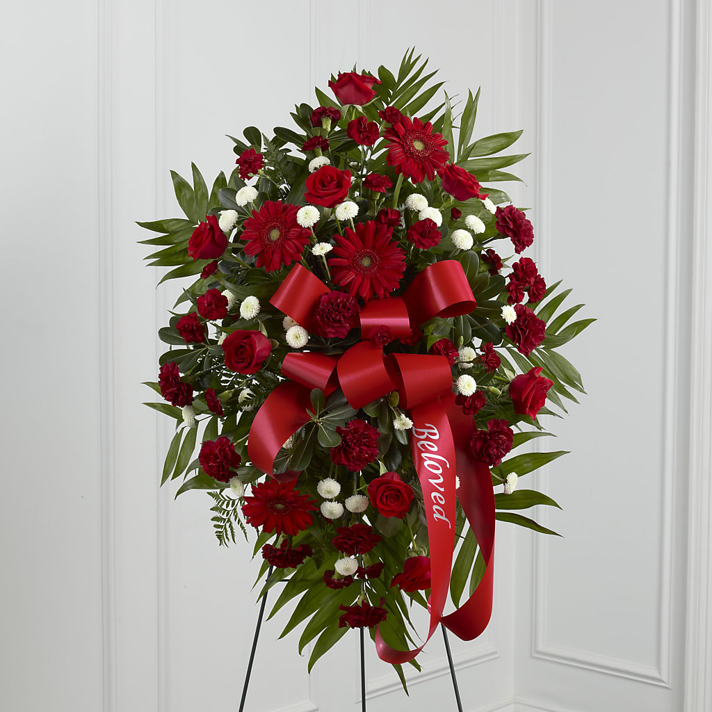 Treasured Memories Standing Spray – BUSSE AND RIECK FLOWERS PLANTS & GIFTS, Kankakee IL