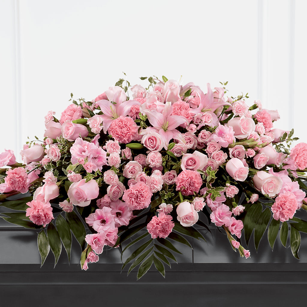 Garden of Comfort Casket Spray (Standard) – BUSSE AND RIECK FLOWERS PLANTS & GIFTS, Kankakee IL