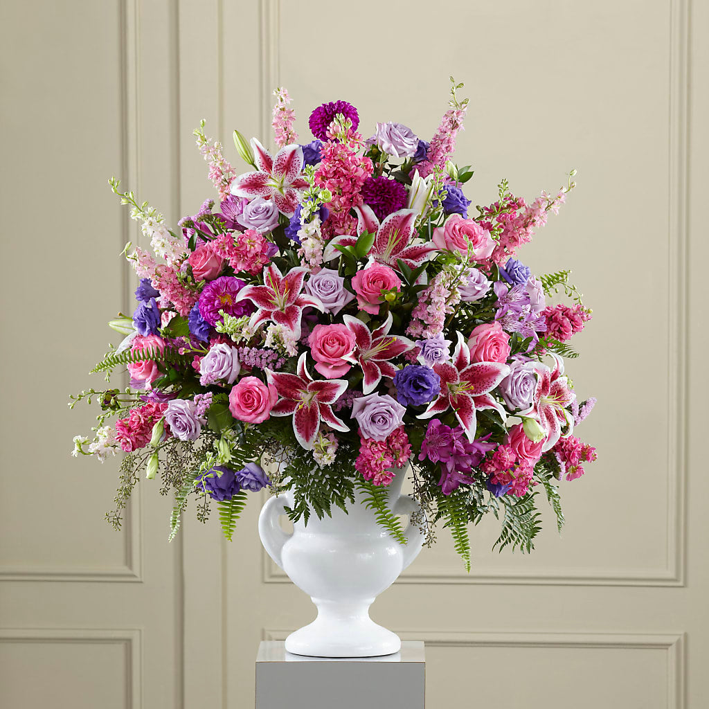 Peaceful Tribute Arrangement – BUSSE AND RIECK FLOWERS PLANTS & GIFTS, Kankakee IL