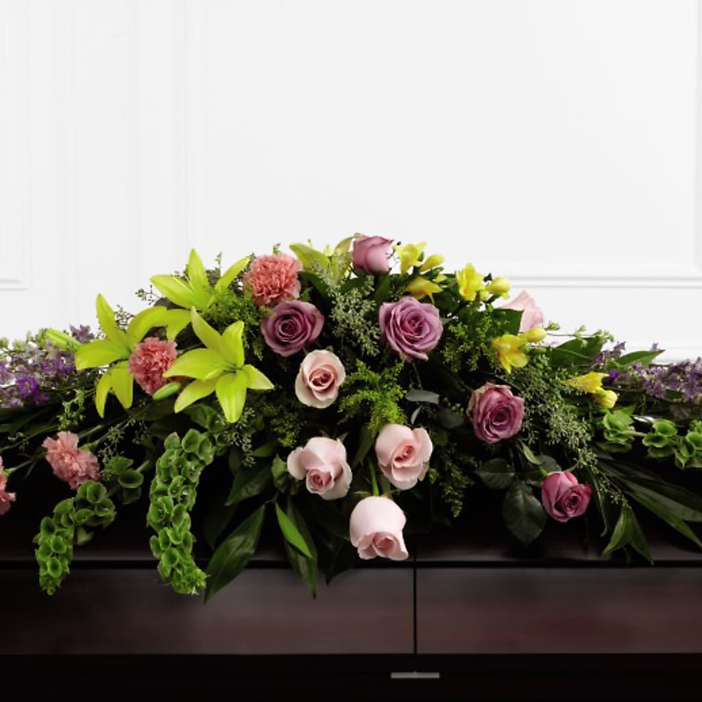 Forever Beloved Casket Spray – BUSSE AND RIECK FLOWERS PLANTS & GIFTS, Kankakee IL