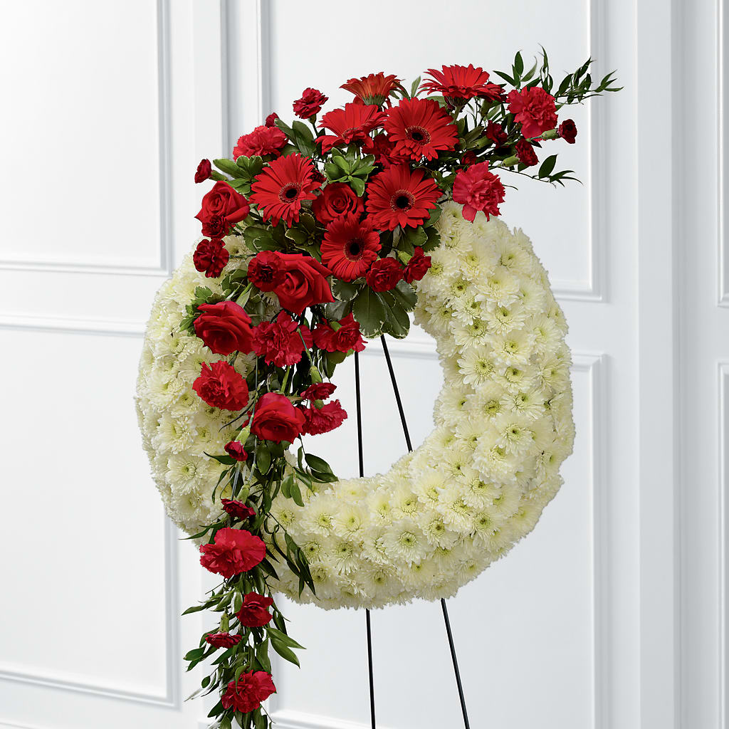 Graceful Tribute Wreath – BUSSE AND RIECK FLOWERS PLANTS & GIFTS, Kankakee IL