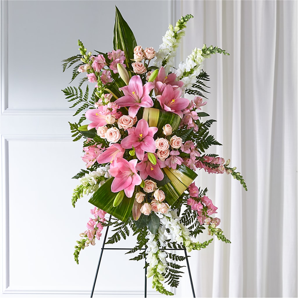 Elegant Embrace Standing Spray – BUSSE AND RIECK FLOWERS PLANTS & GIFTS, Kankakee IL