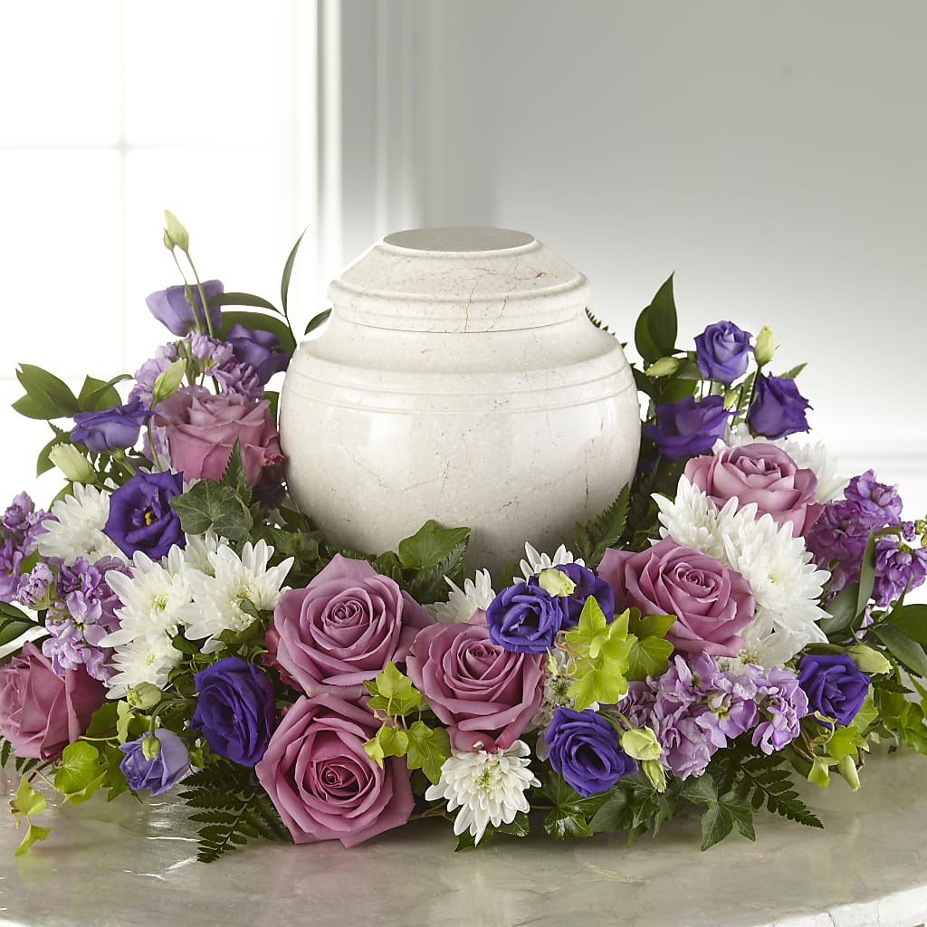 Blooming Sympathy Cremation Adornment – BUSSE AND RIECK FLOWERS PLANTS & GIFTS, Kankakee IL