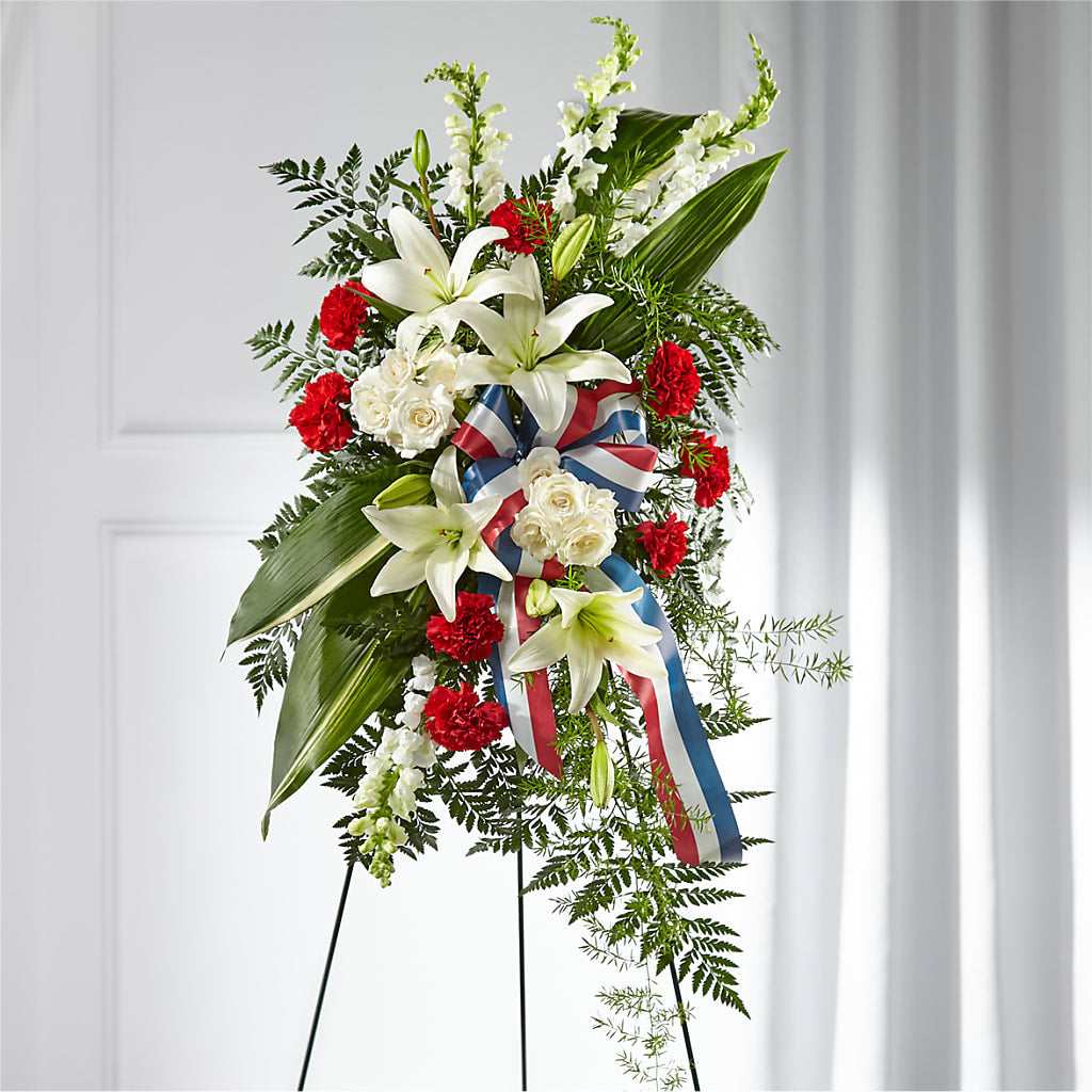 Stars of Life Standing Spray – BUSSE AND RIECK FLOWERS PLANTS & GIFTS, Kankakee IL
