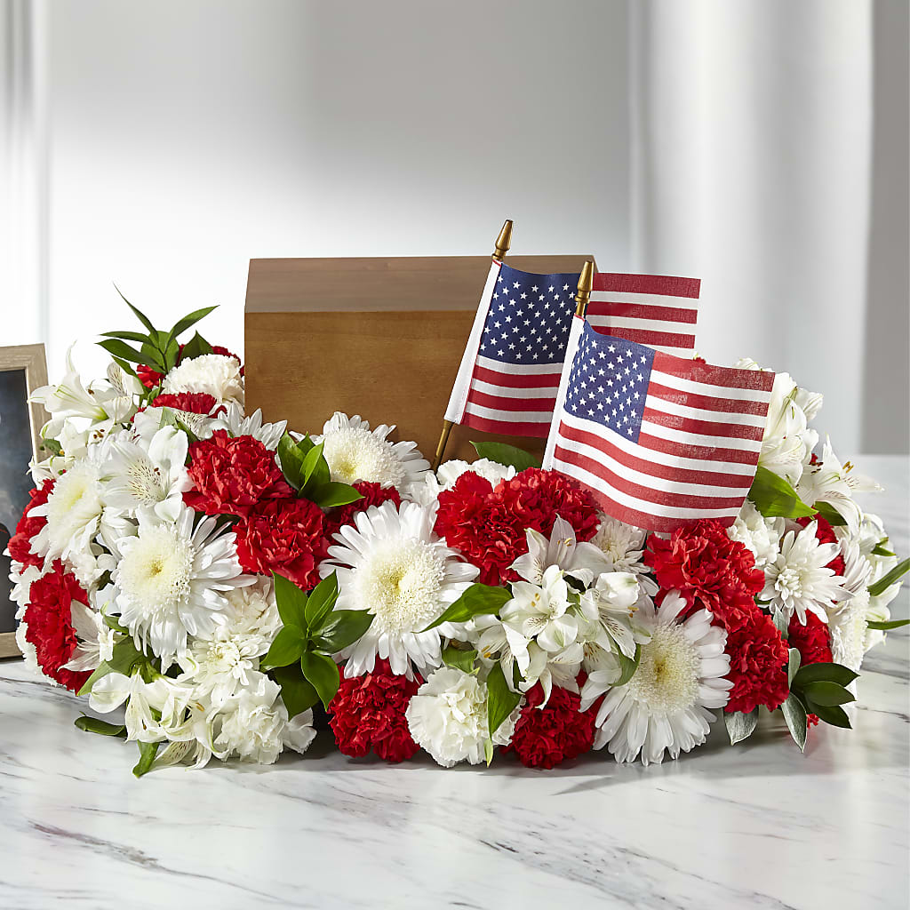 Spirit of Patriotism Cremation Adornment – BUSSE AND RIECK FLOWERS PLANTS & GIFTS, Kankakee IL