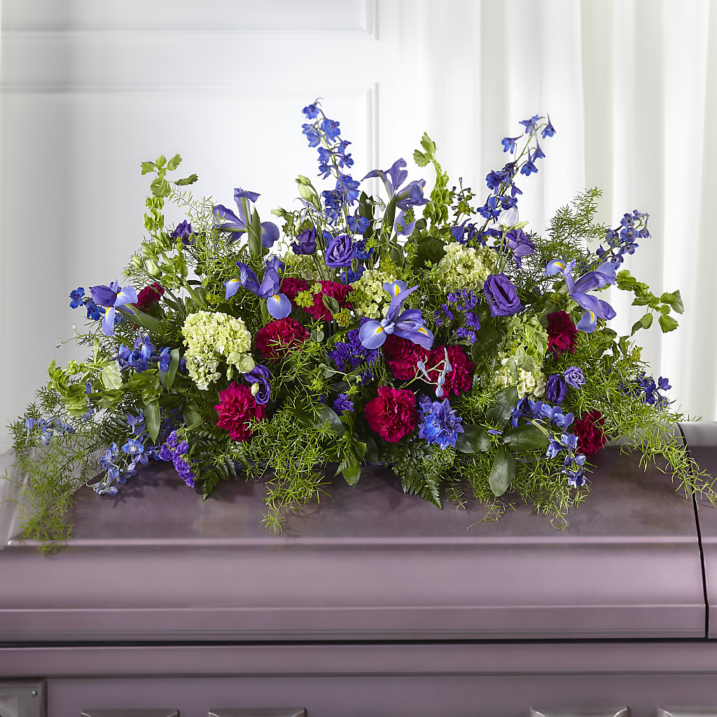 Always Treasured Casket Spray – BUSSE AND RIECK FLOWERS PLANTS & GIFTS, Kankakee IL