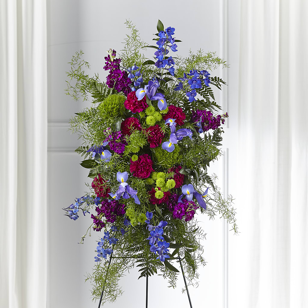 Heavenly Skies Standing Spray – BUSSE AND RIECK FLOWERS PLANTS & GIFTS, Kankakee IL
