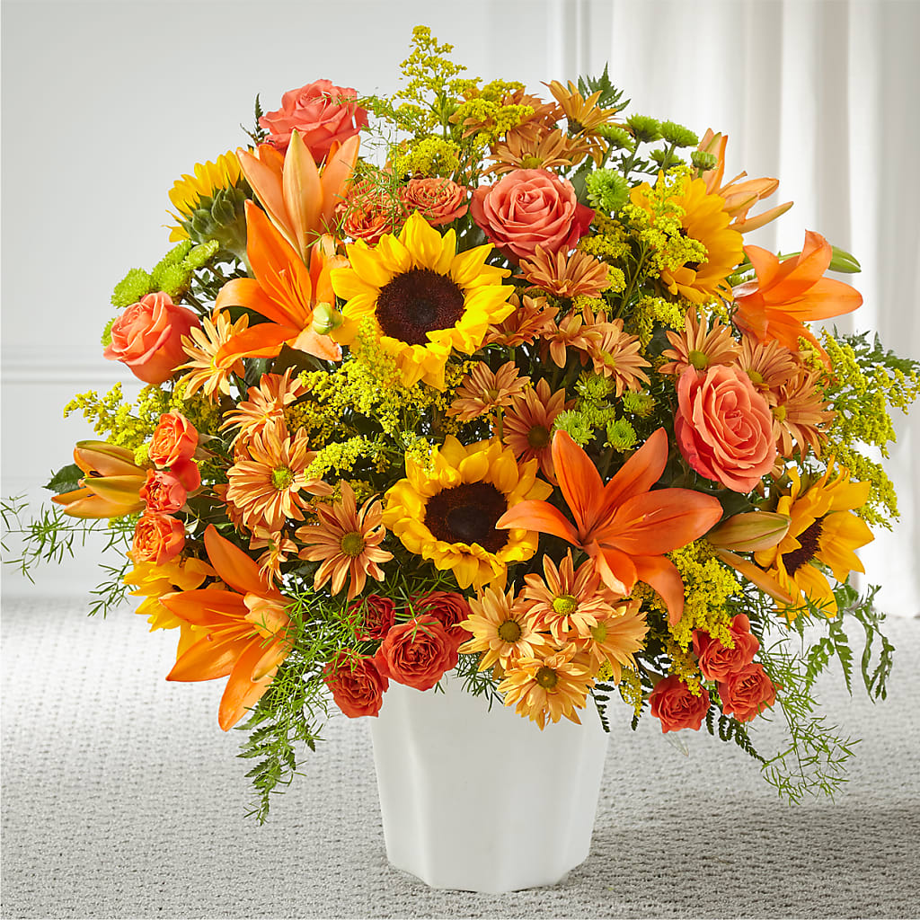 Harvest Thoughts Floor Basket – BUSSE AND RIECK FLOWERS PLANTS & GIFTS, Kankakee IL