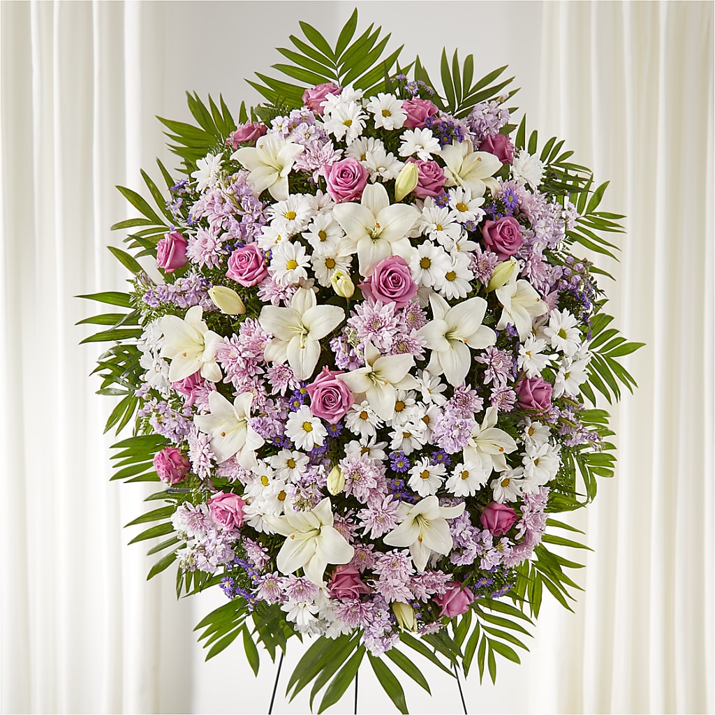 Surrounded by Love Standing Spray – BUSSE AND RIECK FLOWERS PLANTS & GIFTS, Kankakee IL