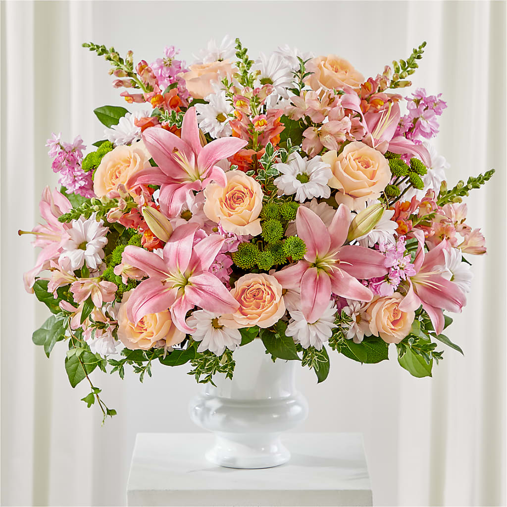 Heartfelt Gesture Urn Arrangement – BUSSE AND RIECK FLOWERS PLANTS & GIFTS, Kankakee IL