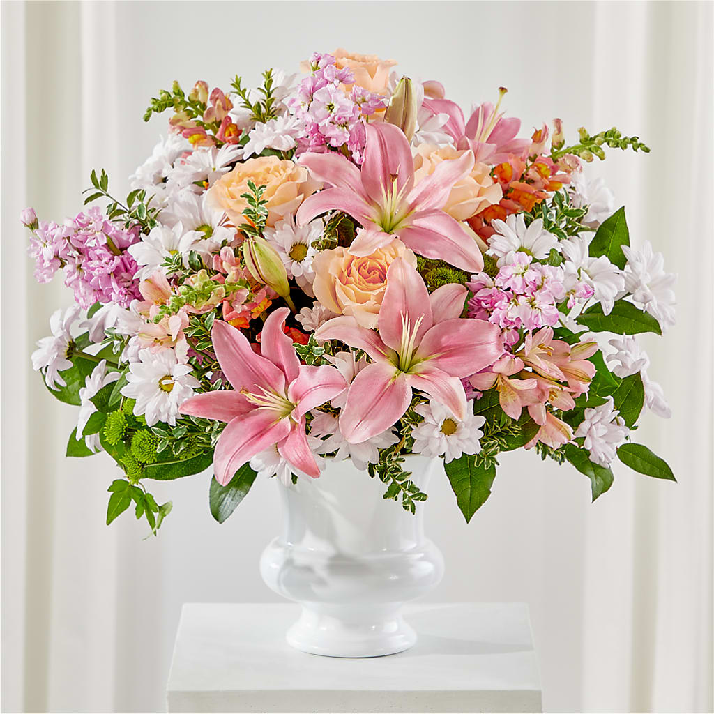 Heartfelt Gesture Urn Arrangement – BUSSE AND RIECK FLOWERS PLANTS & GIFTS, Kankakee IL
