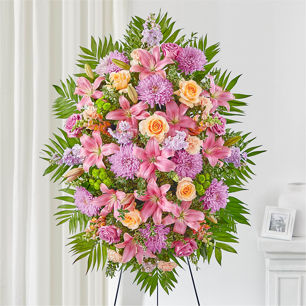 Love & Light Standing Spray – BUSSE AND RIECK FLOWERS PLANTS & GIFTS, Kankakee IL