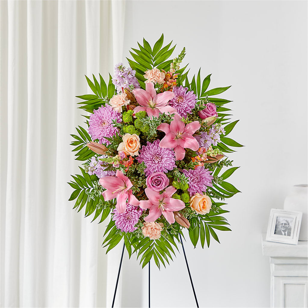 Love & Light Standing Spray – BUSSE AND RIECK FLOWERS PLANTS & GIFTS, Kankakee IL