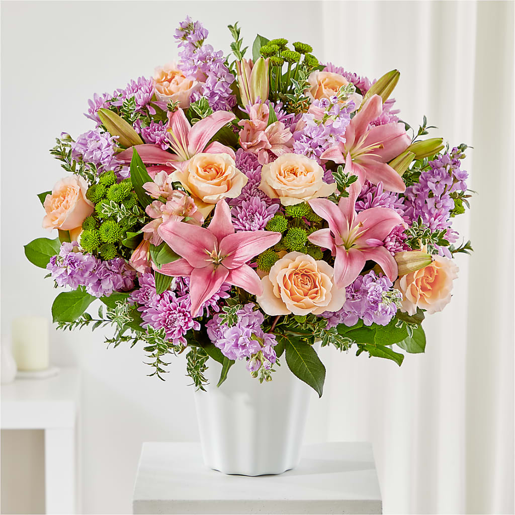 Supportive Embrace Tabletop Basket – BUSSE AND RIECK FLOWERS PLANTS & GIFTS, Kankakee IL