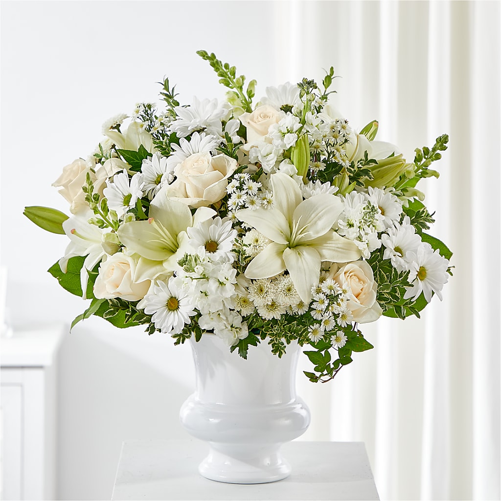Uplifting Urn Arrangement – BUSSE AND RIECK FLOWERS PLANTS & GIFTS, Kankakee IL