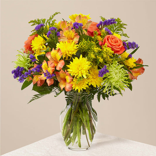 Marmalade Skies Bouquet – BUSSE AND RIECK FLOWERS PLANTS & GIFTS, Kankakee IL