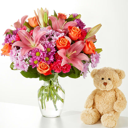 One and Only Bouquet and Bear Bundle – BUSSE AND RIECK FLOWERS PLANTS & GIFTS, Kankakee IL