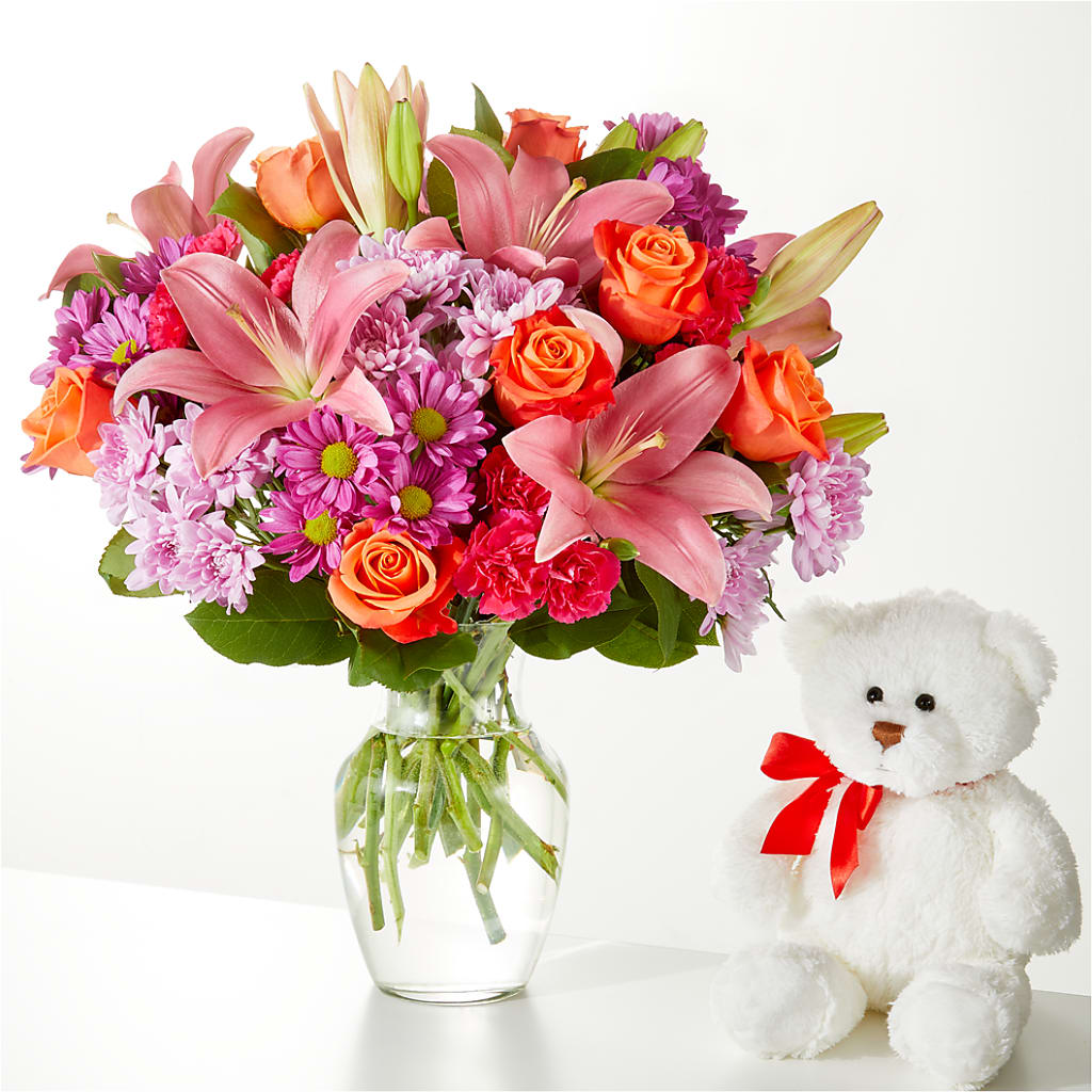 One and Only Bouquet and Bear Bundle – BUSSE AND RIECK FLOWERS PLANTS & GIFTS, Kankakee IL