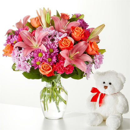 One and Only Bouquet and Bear Bundle – BUSSE AND RIECK FLOWERS PLANTS & GIFTS, Kankakee IL