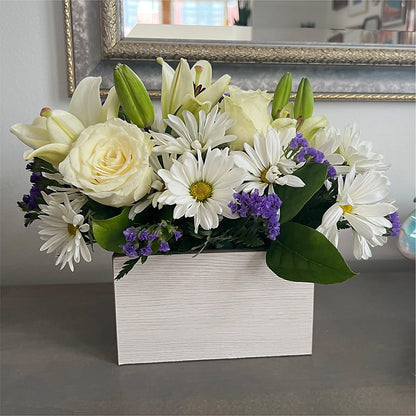 Beyond Blue Box Bouquet – BUSSE AND RIECK FLOWERS PLANTS & GIFTS, Kankakee IL