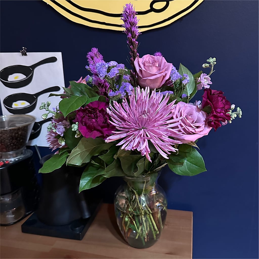 Ultraviolet Bouquet – BUSSE AND RIECK FLOWERS PLANTS & GIFTS, Kankakee IL