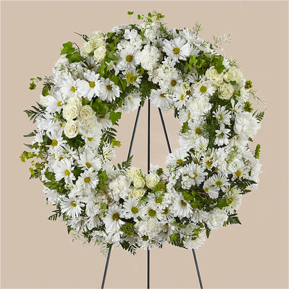 Faithful Wishes Wreath – BUSSE AND RIECK FLOWERS PLANTS & GIFTS, Kankakee IL