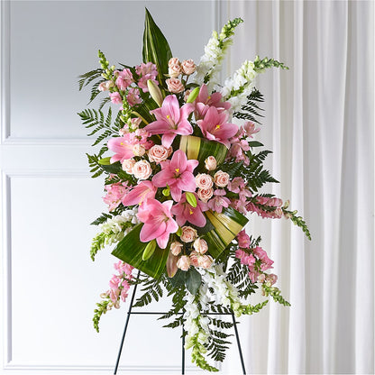 Elegant Embrace Standing Spray – BUSSE AND RIECK FLOWERS PLANTS & GIFTS, Kankakee IL