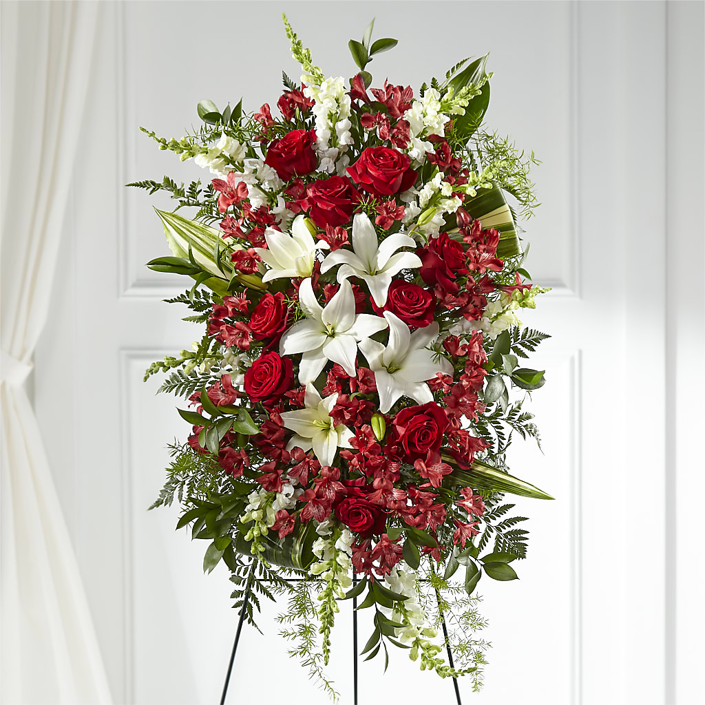 Everlasting Memory Standing Spray – BUSSE AND RIECK FLOWERS PLANTS & GIFTS, Kankakee IL