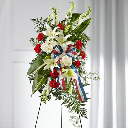 Stars of Life Standing Spray – BUSSE AND RIECK FLOWERS PLANTS & GIFTS, Kankakee IL