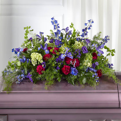 Always Treasured Casket Spray – BUSSE AND RIECK FLOWERS PLANTS & GIFTS, Kankakee IL