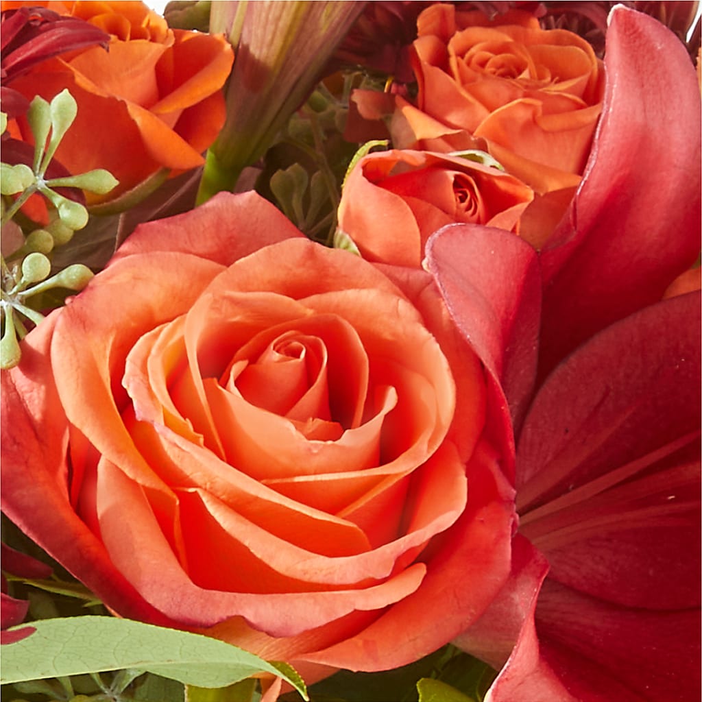 Crimson Leaves Bouquet – BUSSE AND RIECK FLOWERS PLANTS & GIFTS, Kankakee IL
