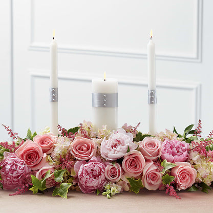 Worldwide Romance Unity Candle Arrangement – BUSSE AND RIECK FLOWERS PLANTS & GIFTS, Kankakee IL