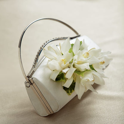 White Purse Decor – BUSSE AND RIECK FLOWERS PLANTS & GIFTS, Kankakee IL