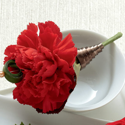 Red Carnation Boutonniere – BUSSE AND RIECK FLOWERS PLANTS & GIFTS, Kankakee IL